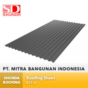 Shunda Roofing Atap UPVC - Gray Roofing Sheet - RA31-A